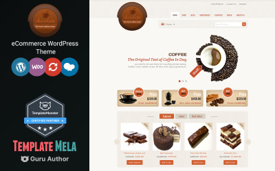 Chocolate - Cake and Coffee WooCommerce Teması