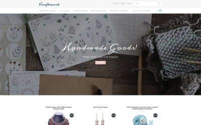 Craftwork - Sofisticato modello OpenCart del negozio online di gioielli fatti a mano