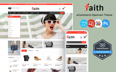Faith - Divat kiegészítők áruháza OpenCart sablon