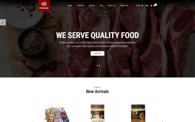 Foodelma - šablona OpenCart online obchodu s lahodnými potravinami