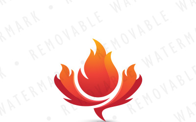 Maple Flame Logo Template