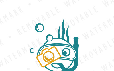Plantilla de logotipo de fotografía submarina