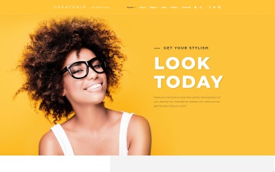 Responsivt Greathair - Fancy Hair Stylist Joomla Template Joomla-mall #68467