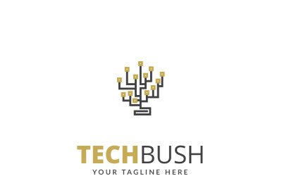 Tech Bush - Plantilla de logotipo