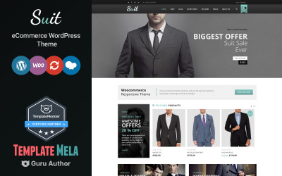 Garnitur - motyw WooCommerce dotyczący mody męskiej