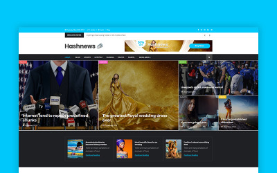 Hashnews - Modello di sito web per riviste e giornali