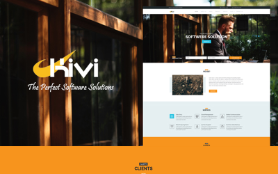 KIVI-完美的软件解决方案PSD模板