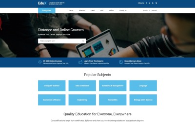 Responsywny szablon Joomla EduX - Online Courses Joomla Template #68547