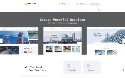 Reszponzív Spectrum - Construction Multipage HTML Weboldal sablon 68521