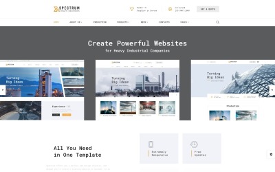 Reszponzív Spectrum - Construction Multipage HTML Website Template Weboldal sablon 68521