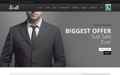 Reszponzív Suit - Men's Fashion Store WooCommerce sablon 68566