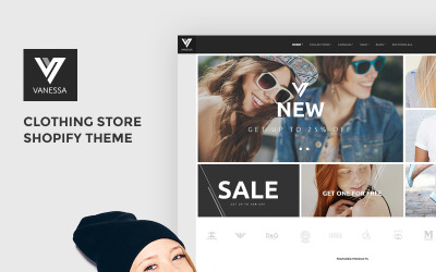 Reszponzív Vanessa - Clothing Store Shopify sablon 68535