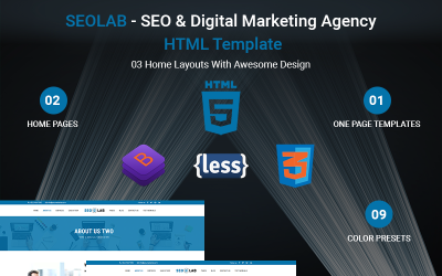 SEOLAB -  SEO &amp; Digital Marketing Agency HTML Website Template