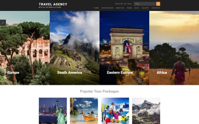 Template Joomla de agência de viagens