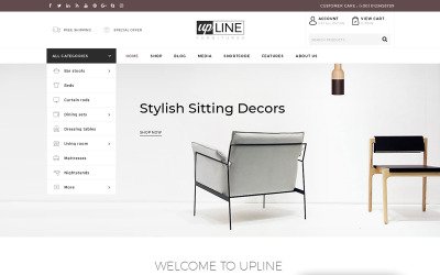 WooCommerce Theme namens "UpLine - Furniture Online Store" #68573