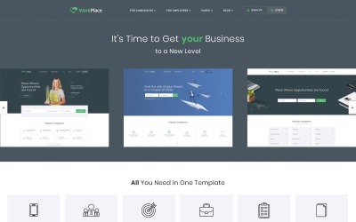 "WorkPlace - Job Portal Multipage HTML5" Responsive Website template №68598