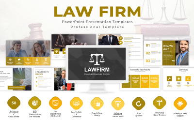 Advocatenkantoor PowerPoint-presentatiesjabloon