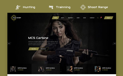 Gun Shop HTML Template Website Template