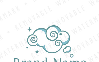 Modèle de logo de nuage de mouton