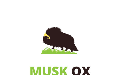 Moschusochsen-Logo-Vorlage