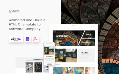 Sanat Galerisi Çok Sayfalı HTML5 Web Sitesi Şablonu