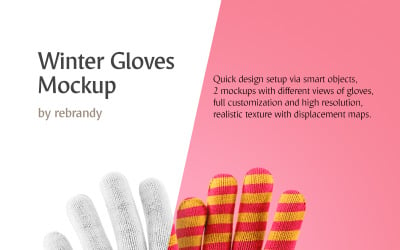 Winter Gloves Product Mockup
