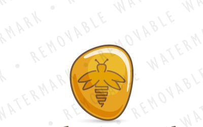Amber Bug Gemstone Logo Template