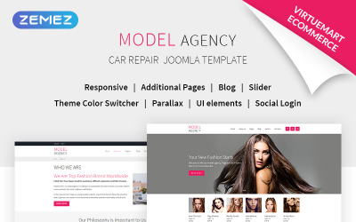 Model agency + VM Joomla Template