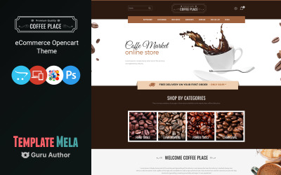 Modèle OpenCart de Coffee Place