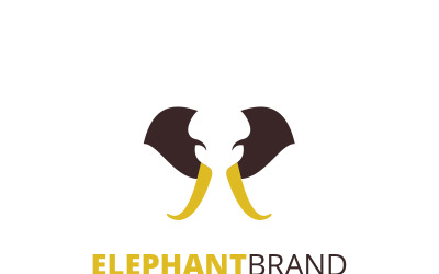 Modello di logo del marchio di elefante