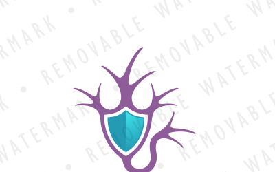 Plantilla de logotipo de protección neuronal