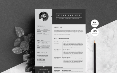 Stone Hazlett - 2 Page Resume Template