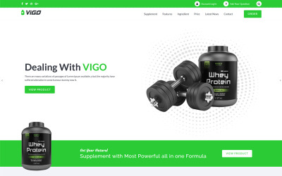 WordPress Theme namens "VIGO - Single Product Supplement" #68762