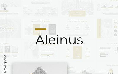 Aleinus - Creative Minimal Presentation PowerPoint template