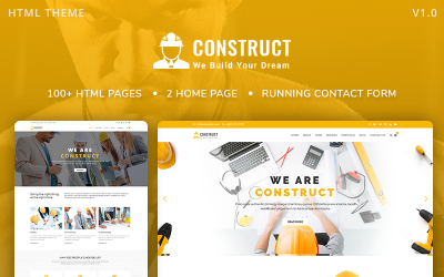 Construct: plantilla de sitio web de construcción, construcción y mantenimiento