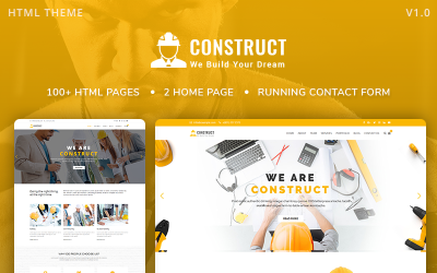 Construct: Szablon strony internetowej poświęconej budowie, budowie i konserwacji