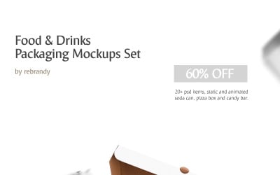 Food &amp; Drinks Packaging mockup set Bundle