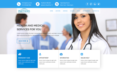 HealthCare - PSD шаблон "Медицинское здоровье"