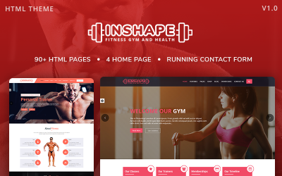 InShape: Fitnessstudio, Bodybuilding, Fitness-Website-Vorlage