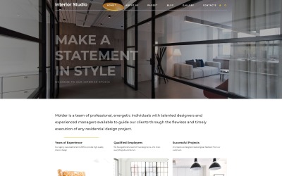 Interiores distintos - modelo Joomla da agência de design e construção de interiores