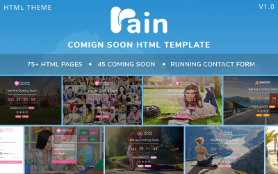 RAIN-即将推出Html响应式专业页面