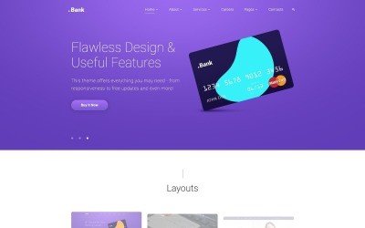 Reszponzív .Bank - Finance & Banking Multipage Bootstrap 4 Website Template Weboldal sablon 68812