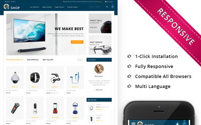 Reszponzív Eshop - The Electronic Store PrestaShop sablon 68879