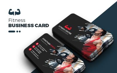 Cartão de visita de fitness - - Modelo de identidade corporativa