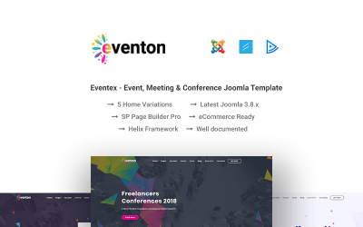 "Eventon - Event / Conference" thème Joomla adaptatif #68954