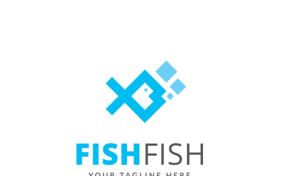 Fisk fisk logotyp mall