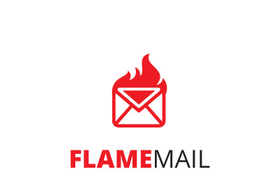 Flame Mail Logo Template