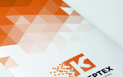 Konceptex K Pixel Letter Logo Template