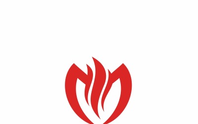 Master Grill BBQ Fire Logo Template