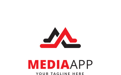 Modèle de logo d&amp;#39;application multimédia